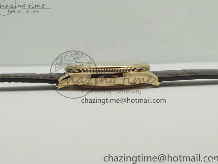 MiroTime 0123 Cellini Time 50509 RG MKF Best Edition White Dial Sticks Marker on Brown Leather Strap A3132 V SoftTouch 3405